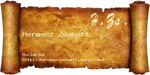Hermesz Zsanett névjegykártya