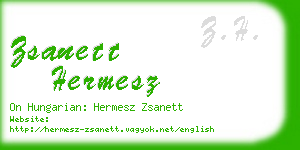 zsanett hermesz business card